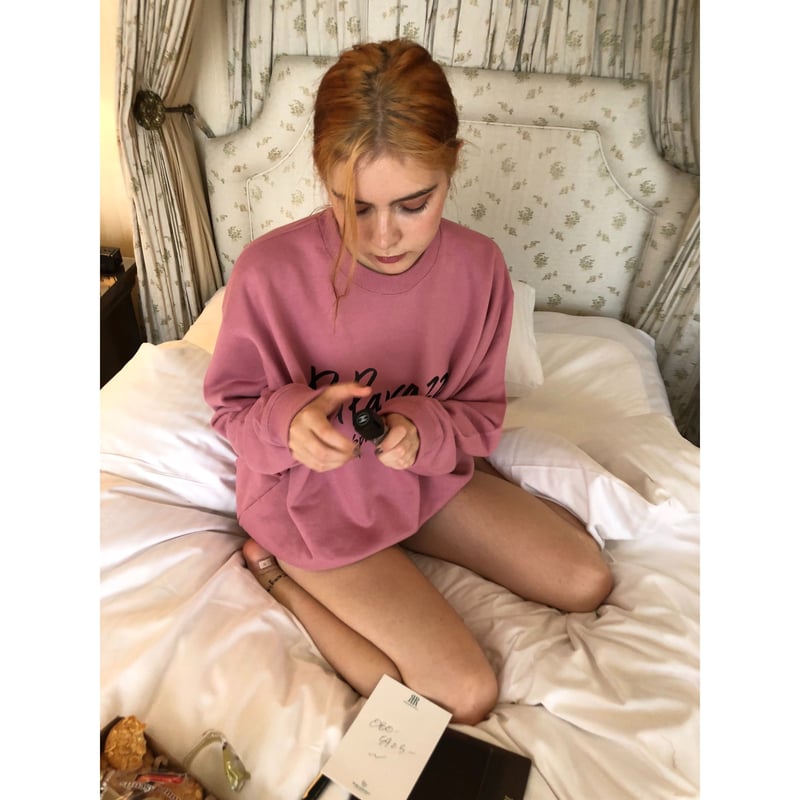 épine スウェット ベビーピンク ÉPINE PARIS embroidery sweat