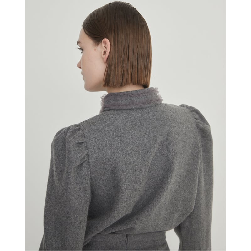 ÉPINE PARIS tulle wool blouse romance gray | épine｜その他