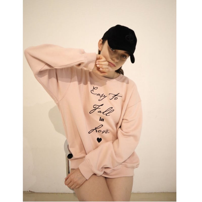 épine heart sweat baby pink