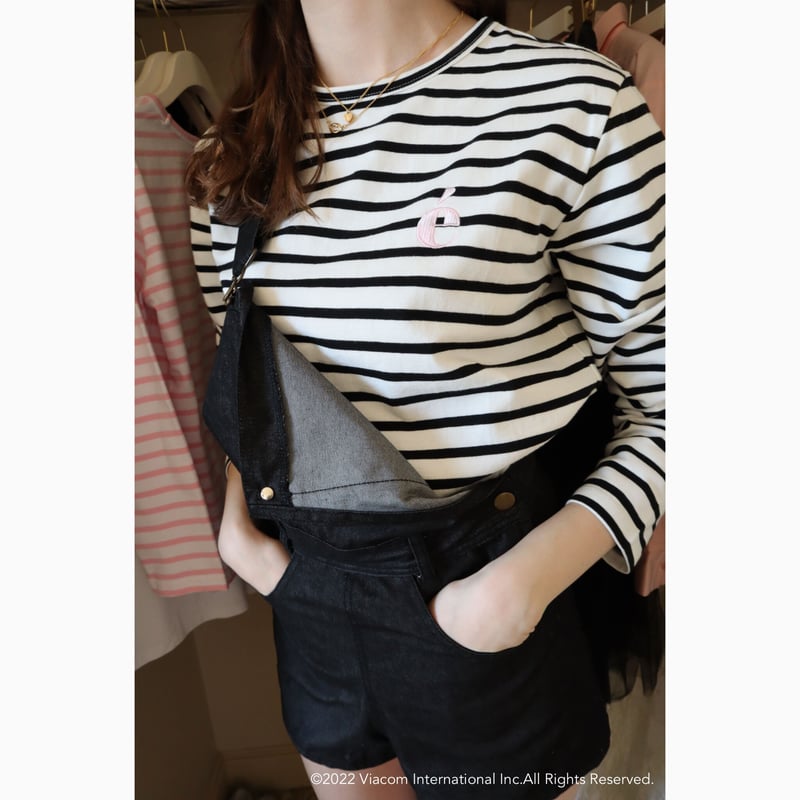 Emily in Paris×épine》é border long tee black | Emily in Paris×épine》é border long tee black |