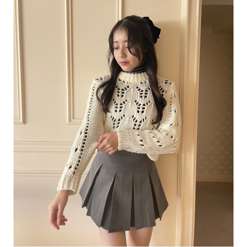 【épine】back lace up cable knit back lace up cable knit | épine