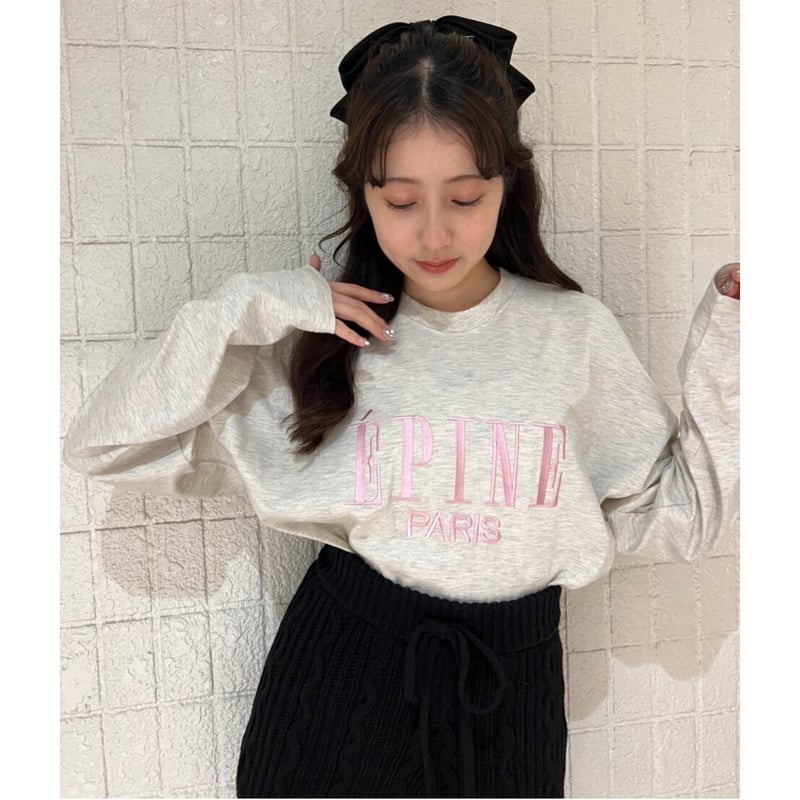 epine エピヌ pink border big long tee ロンT