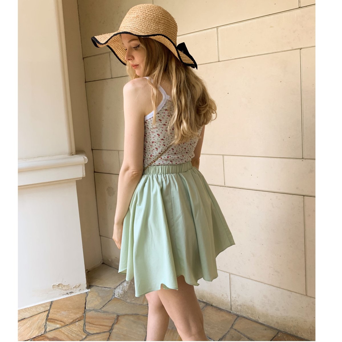 wave flare mini skirt mint | épine wave flare mini skirt mint | épine