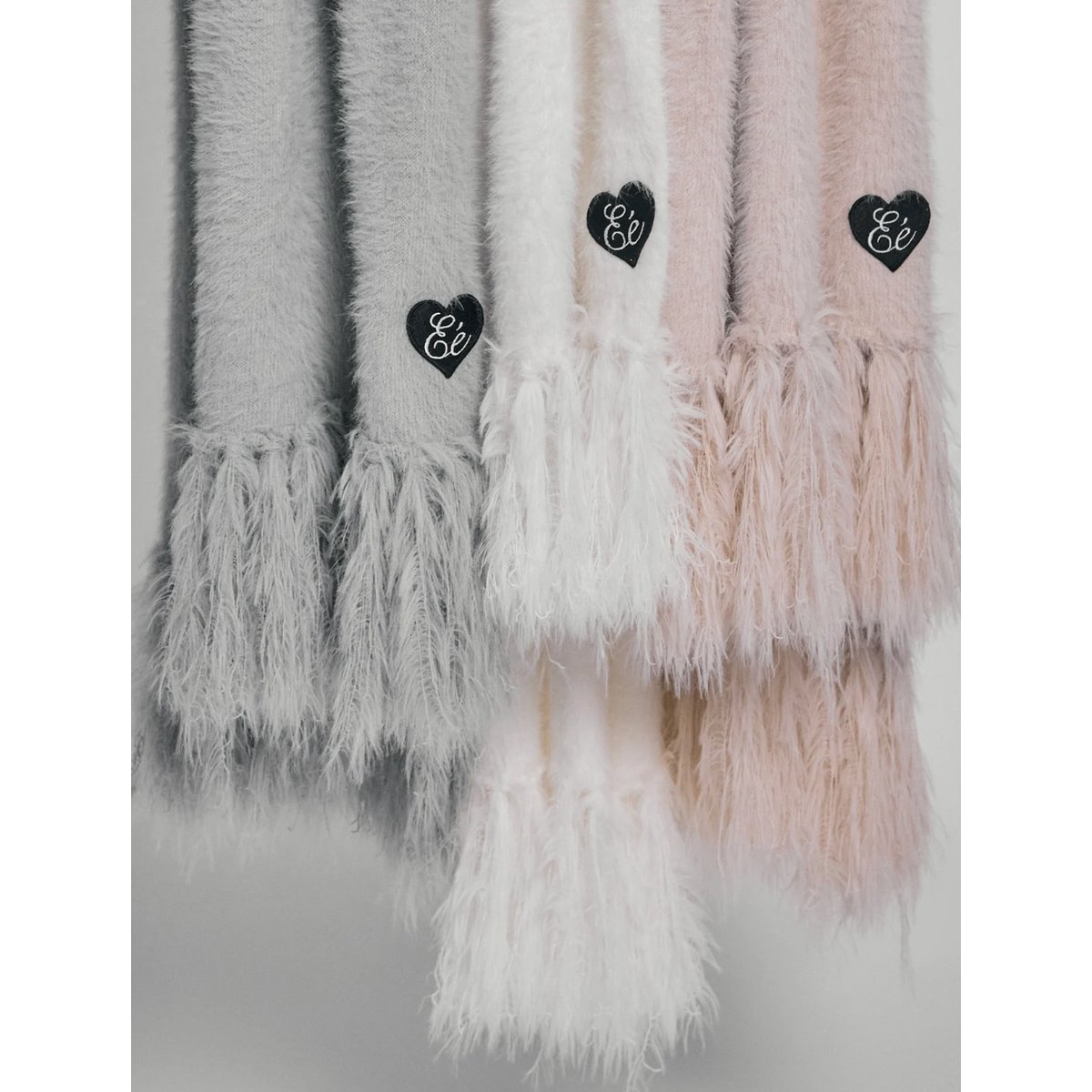♡Éé mohair fringe muffler (3color) | épine ♡Éé mohair fringe muffler (3color) | épine