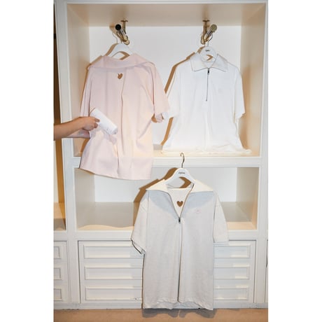 Eé ♡ half zip big tee（3color）