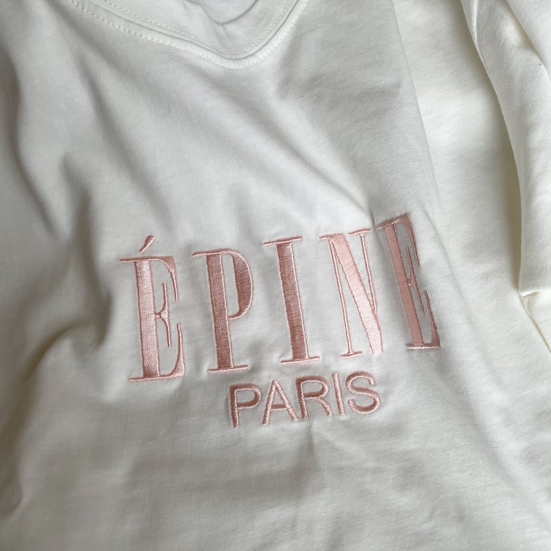 限定品】ÉPINE PARIS tee white×pink | épine