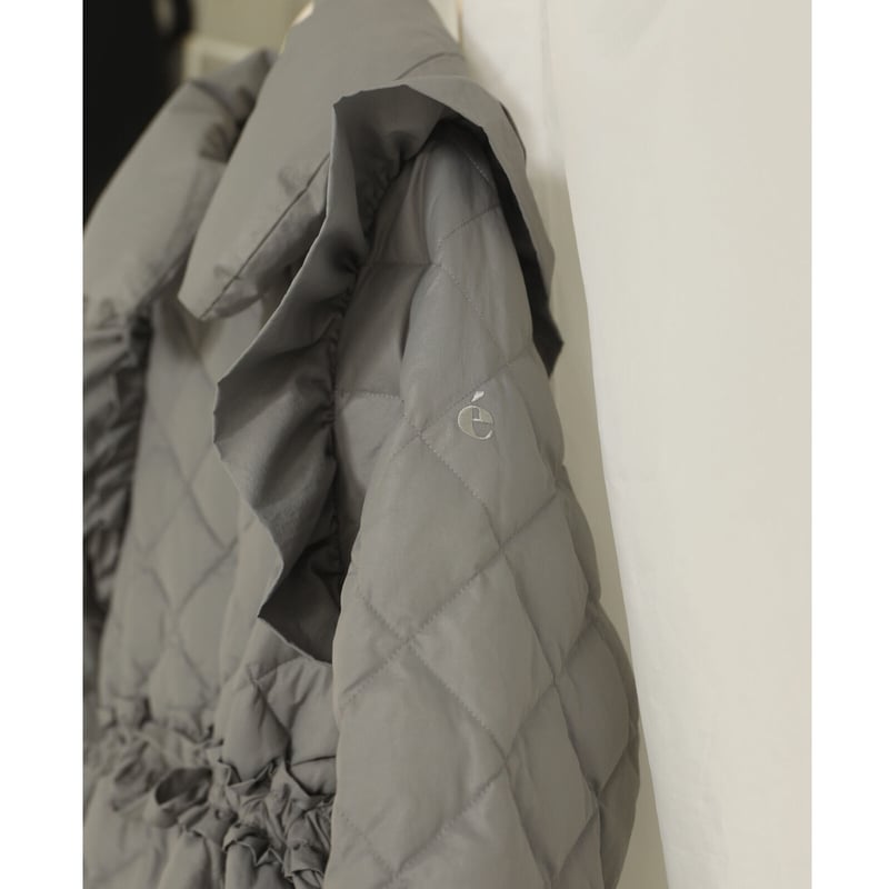 é zipper quilting long down coat gray | épine é zipper quilting long down coat gray | épine
