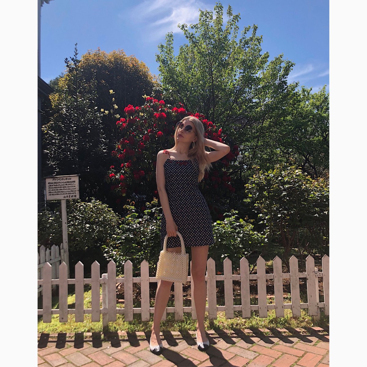 denim flower ribbon onepiece | épine denim flower ribbon onepiece | épine