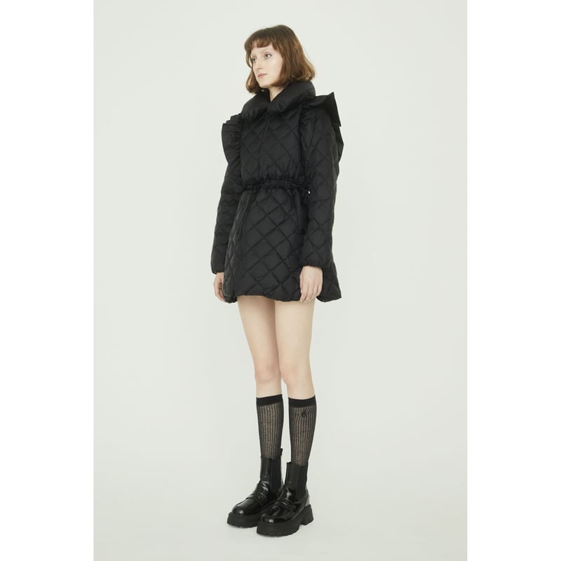 é zipper quilting long down coat black | épine é zipper quilting long down coat black | épine