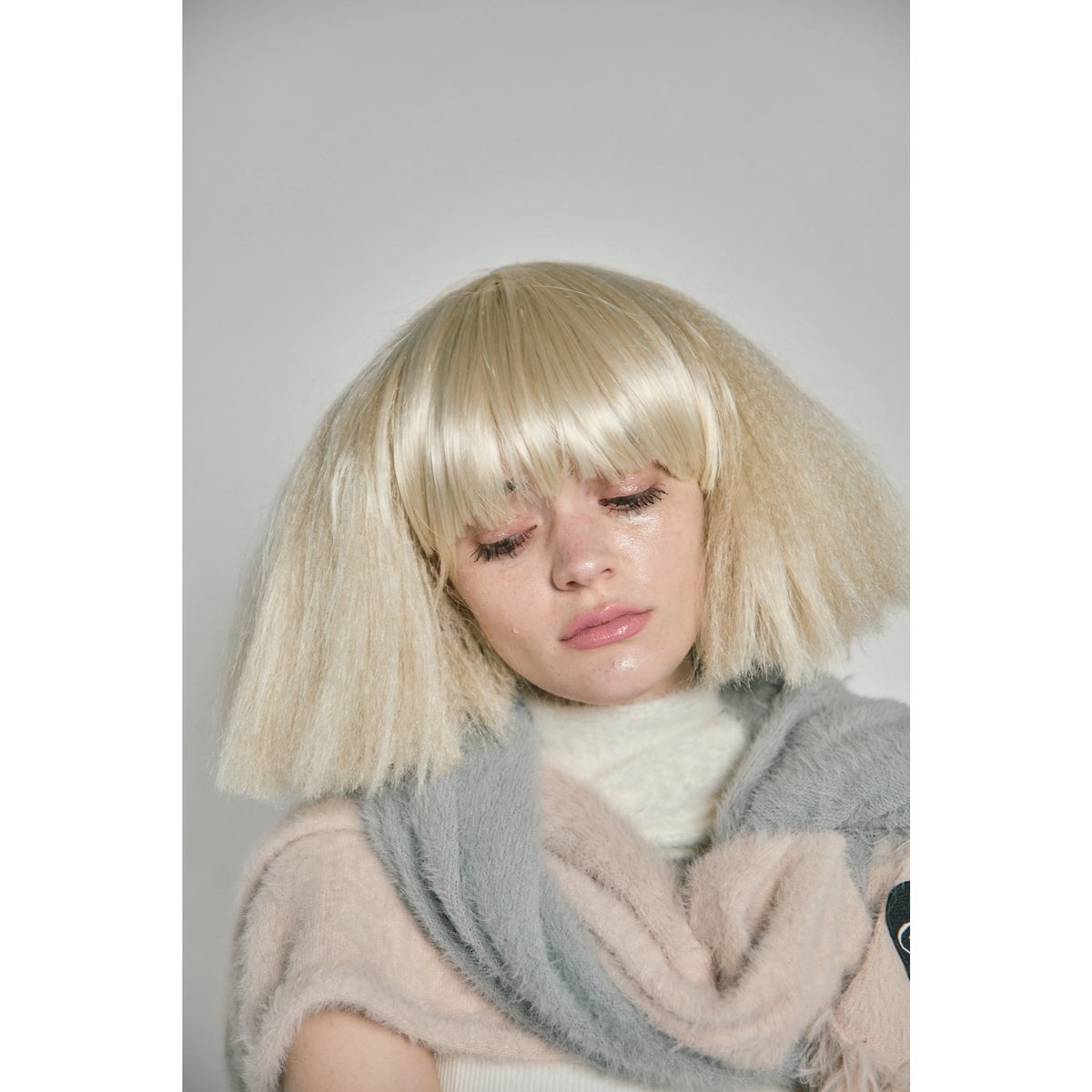 ♡Éé mohair fringe muffler (3color) | épine ♡Éé mohair fringe muffler (3color) | épine