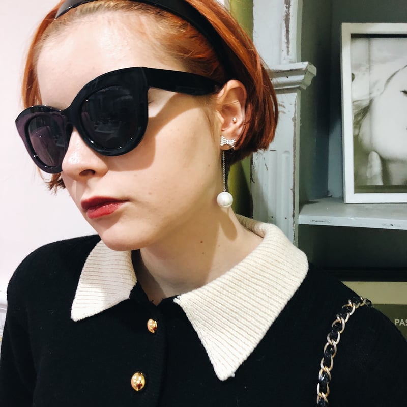 ニット/セーター epine bi-color gold botton knit black bi-color gold botton knit cardigan black | épine