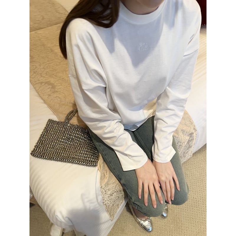 Eé ♡ big long tee white | épine