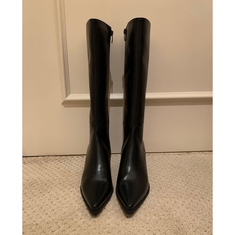 pointed toe khitōn heal long boots black