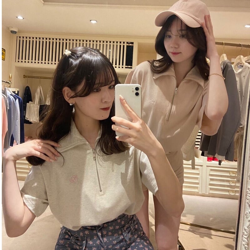Eé ♡ half zip big tee(3color) | épine Eé ♡ half zip big tee(3color) | épine