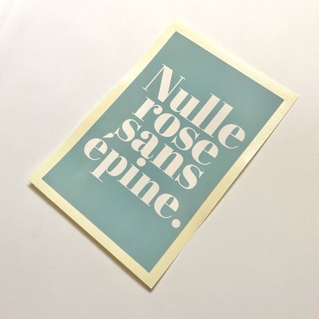 Nulle rose sans épine sticker ice blue