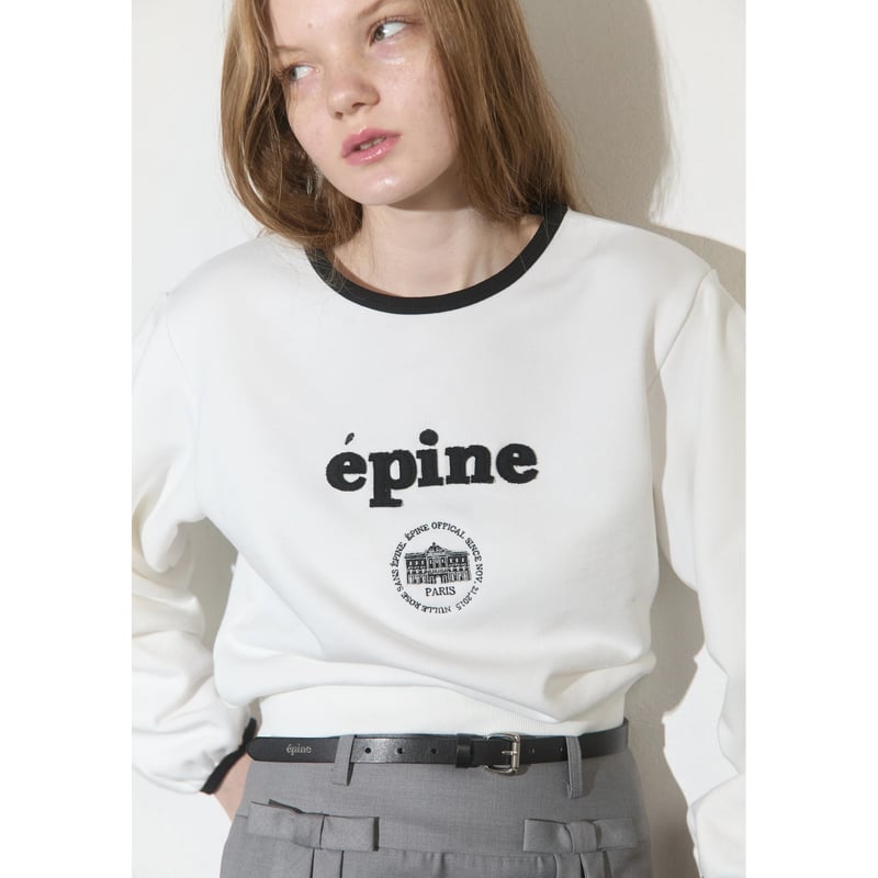 エピヌ　épine piping volume logo sweat グレー エピヌépine piping volume logo sweat グレー