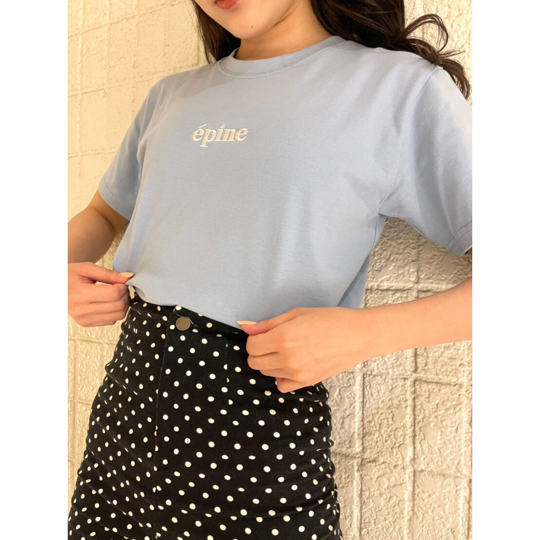 épine embroidery tee ice blue | épine épine embroidery tee ice blue | épine