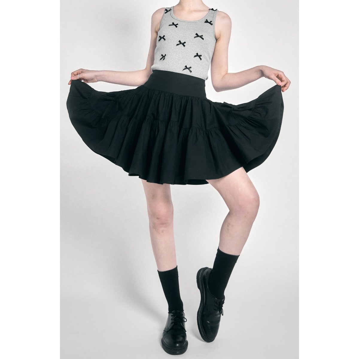 ベベットRibbon design flare skirt ベベットRibbon design flare skirt
