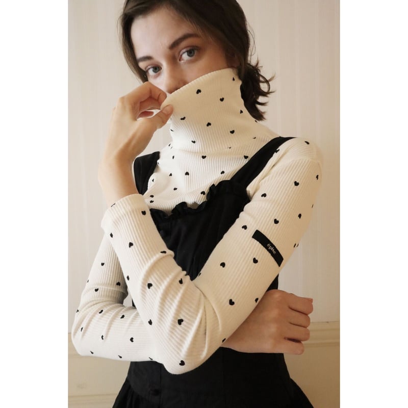 épine label Heart high neck white | épine épine label Heart high neck white | épine