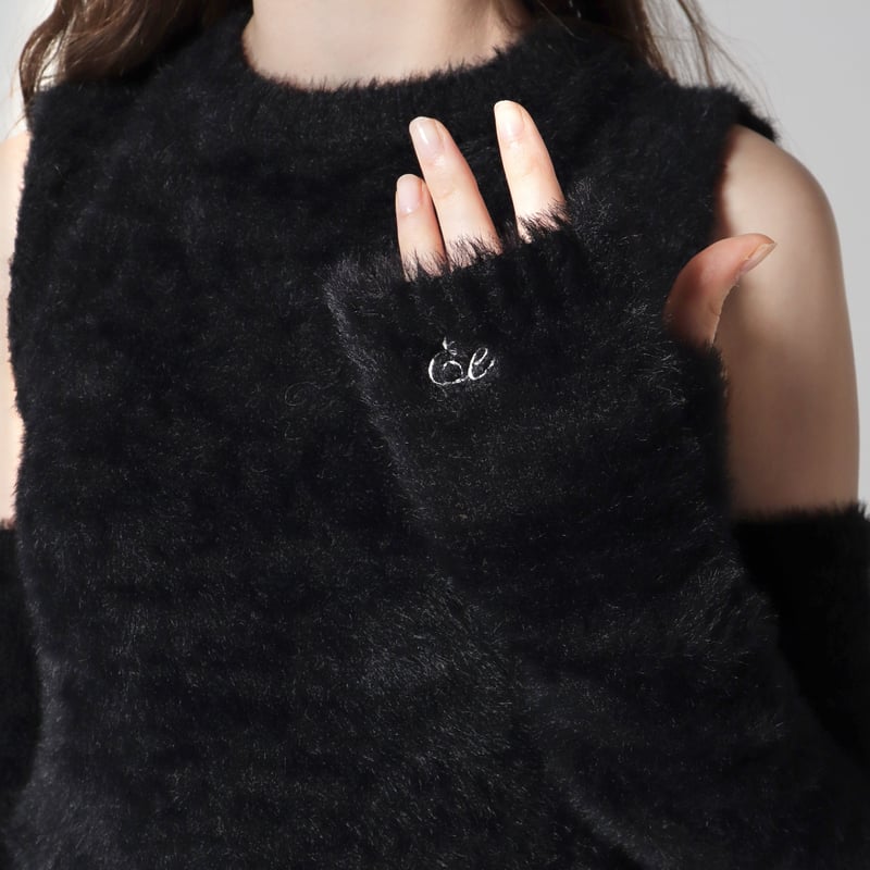 Eé arm warmer mohair onepiece black | épine