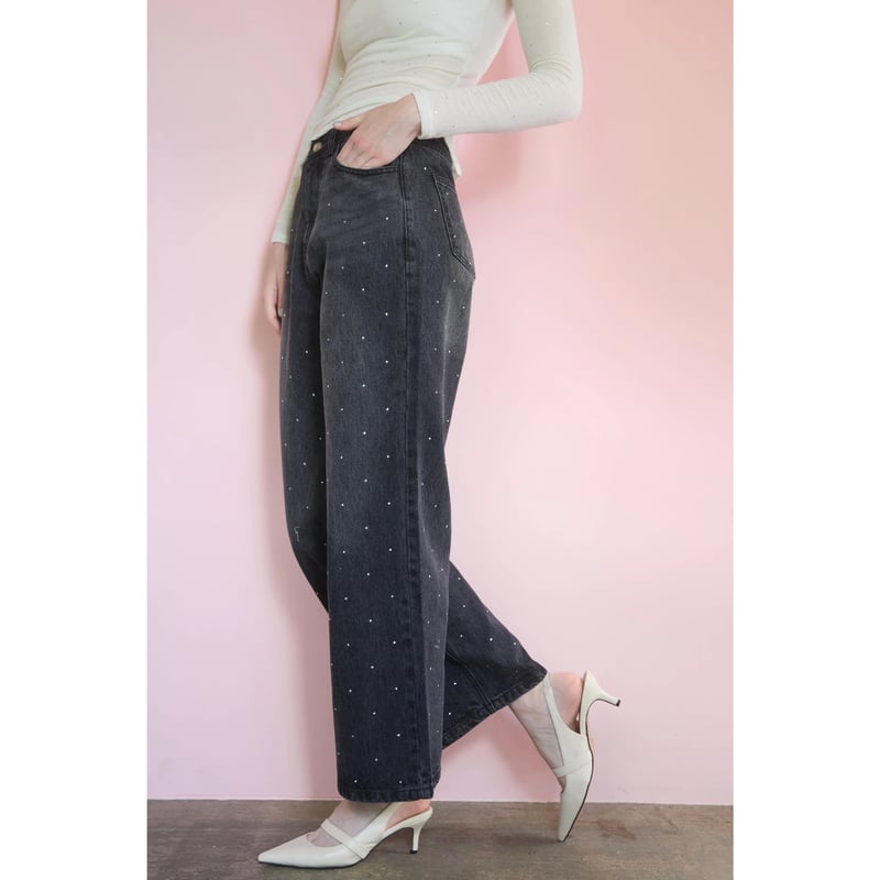 エピヌ　epine é rhinestone jeans ラインストーン デニム epine é rhinestone jeans - メルカリ
