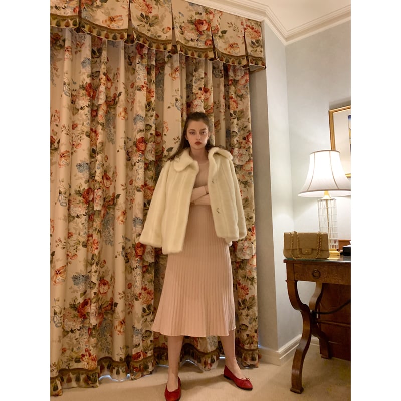 【epine】 parisienne fur coat ivory ファーコート