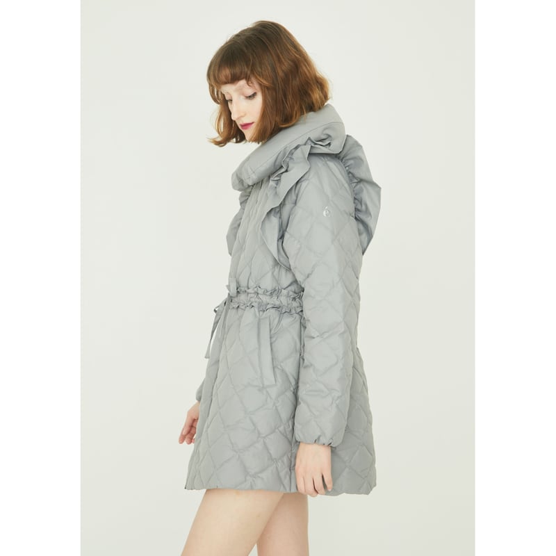 é zipper quilting long down coat gray | épine é zipper quilting long down coat gray | épine