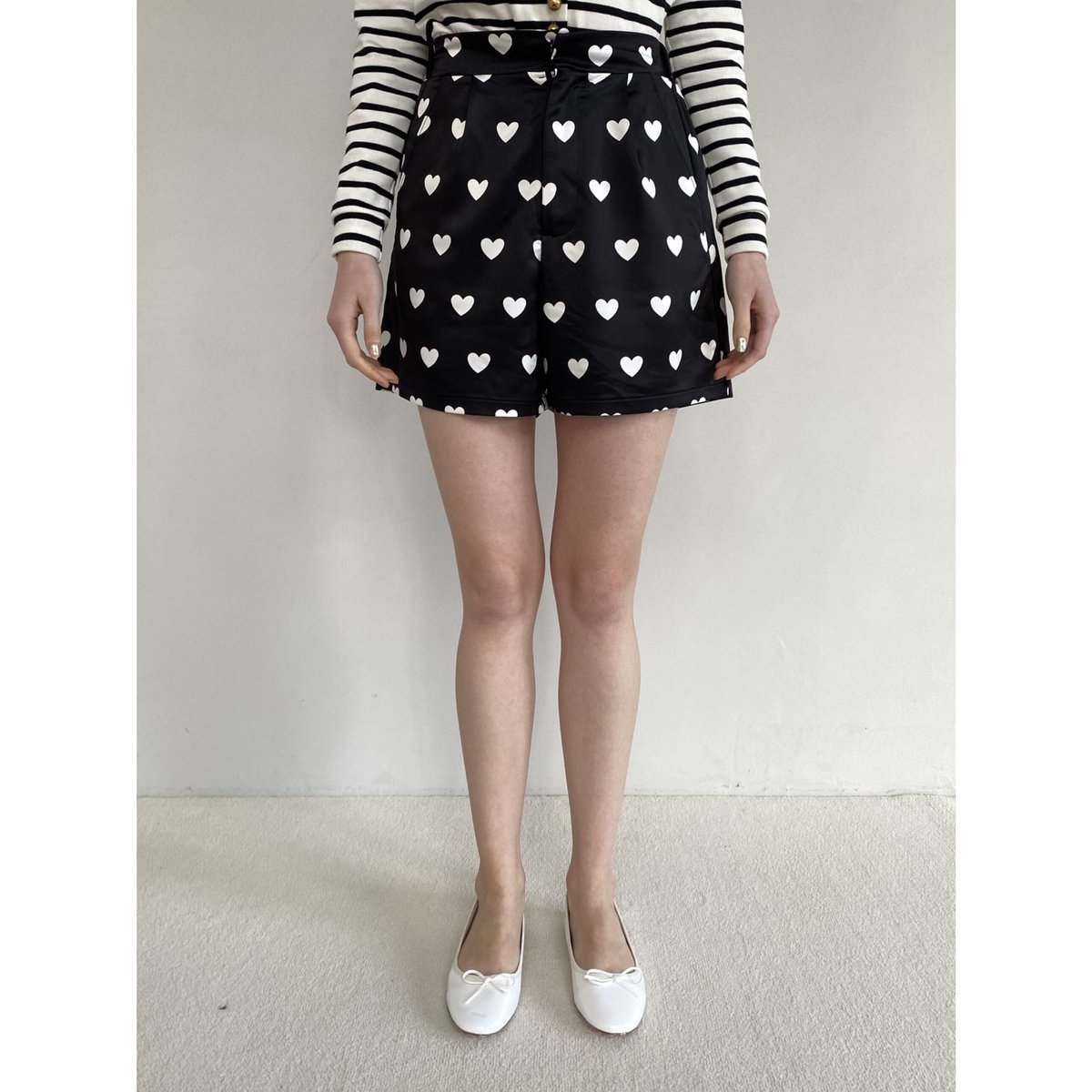heart satin short pants | épine