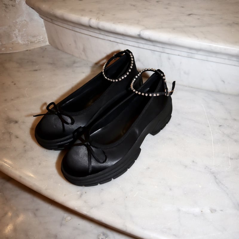bijou strap satin ballet shoes | épine bijou strap satin ballet shoes | épine