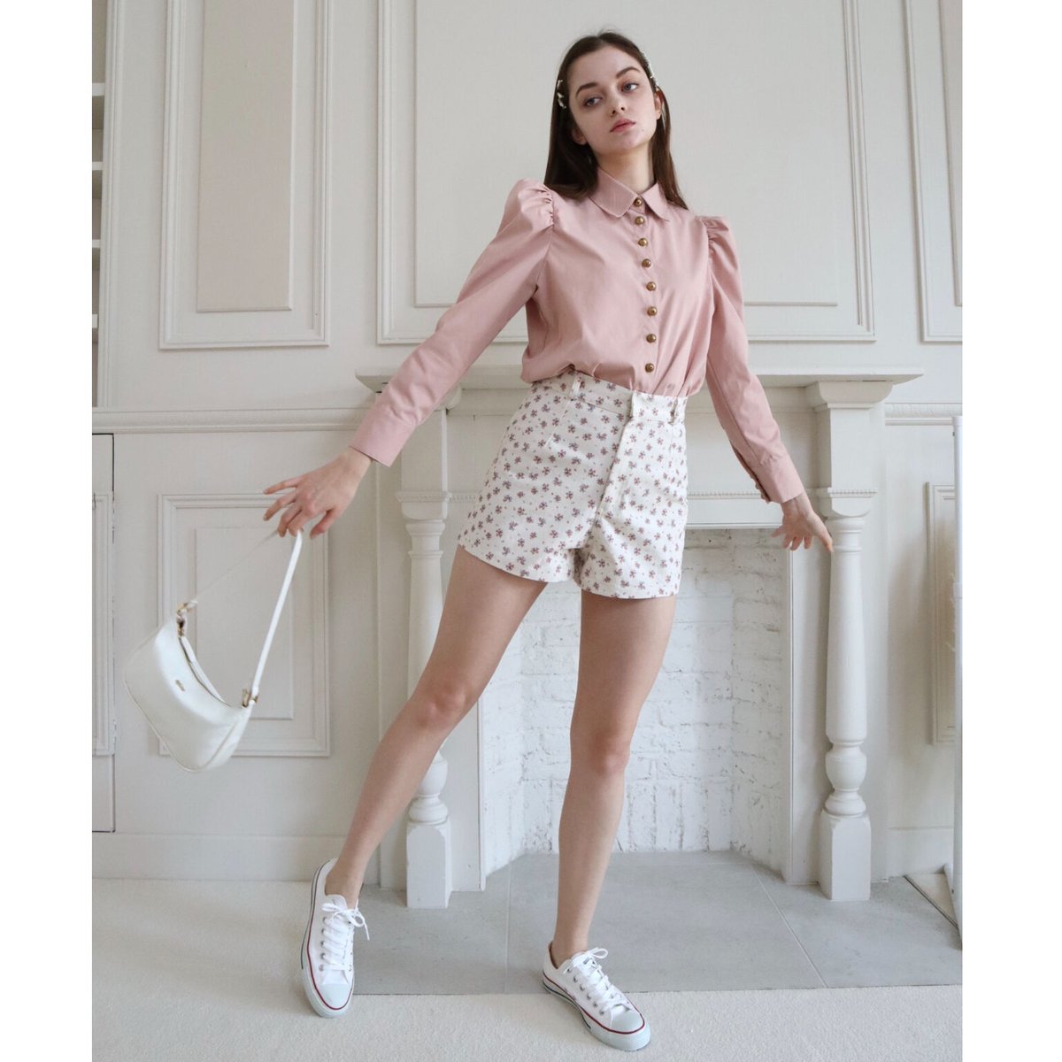 epine é flower embroidery short pants エピヌ épine フラワー ショートパンツ - メルカリ
