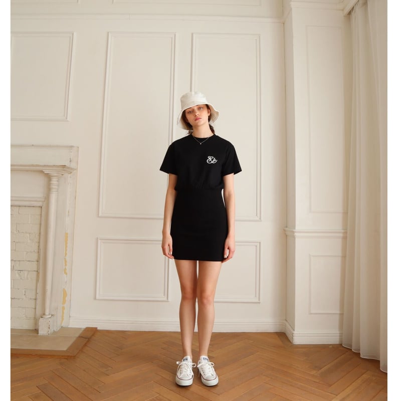 Eé tee rib tight onepiece black | épine Eé tee rib tight onepiece black | épine
