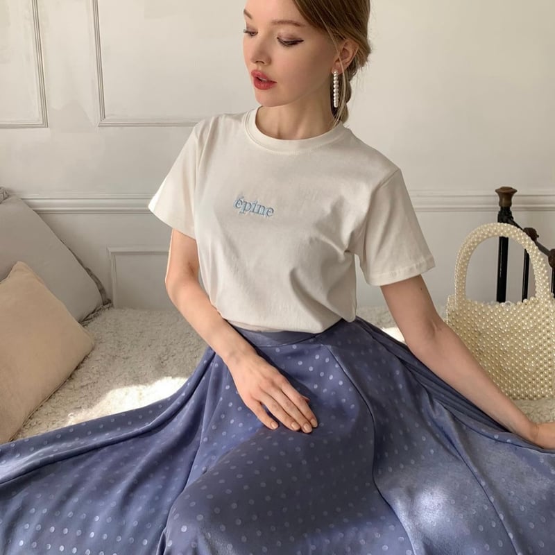 epine Satin Dot Volume Skirt（4color） | épine