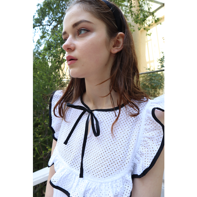 front lace piping ribbon tiered onepiece | épine 