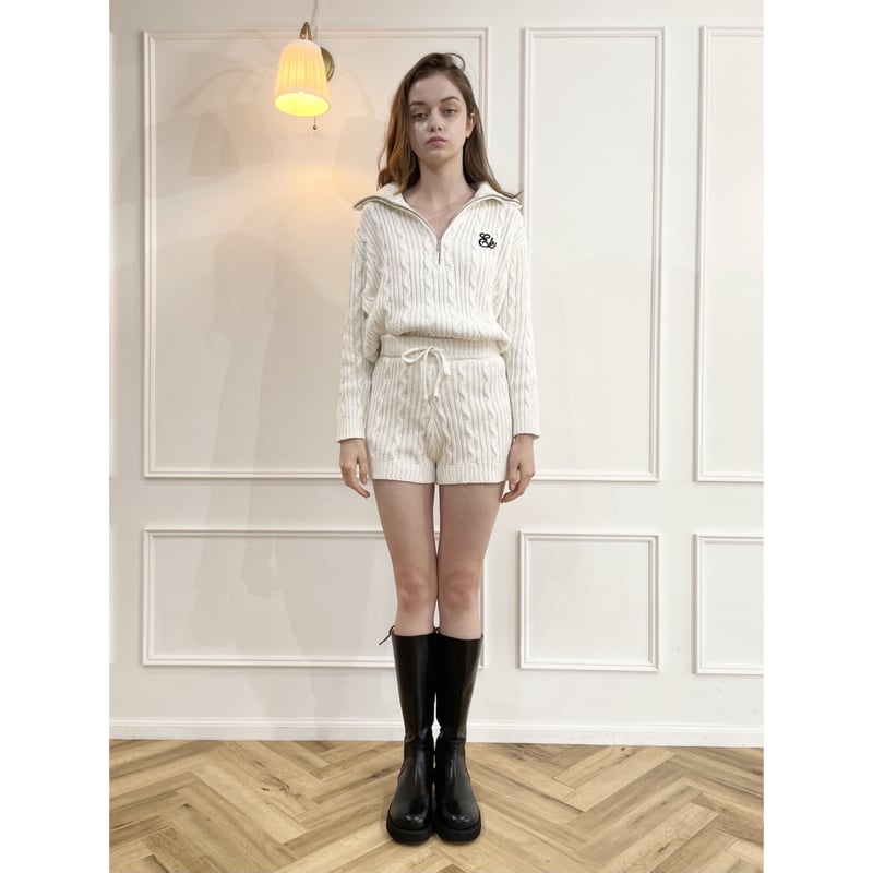 cable knit bloomers white | épine
