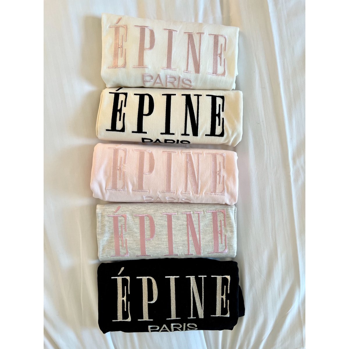 epine エピヌ pink border big long tee ロンT