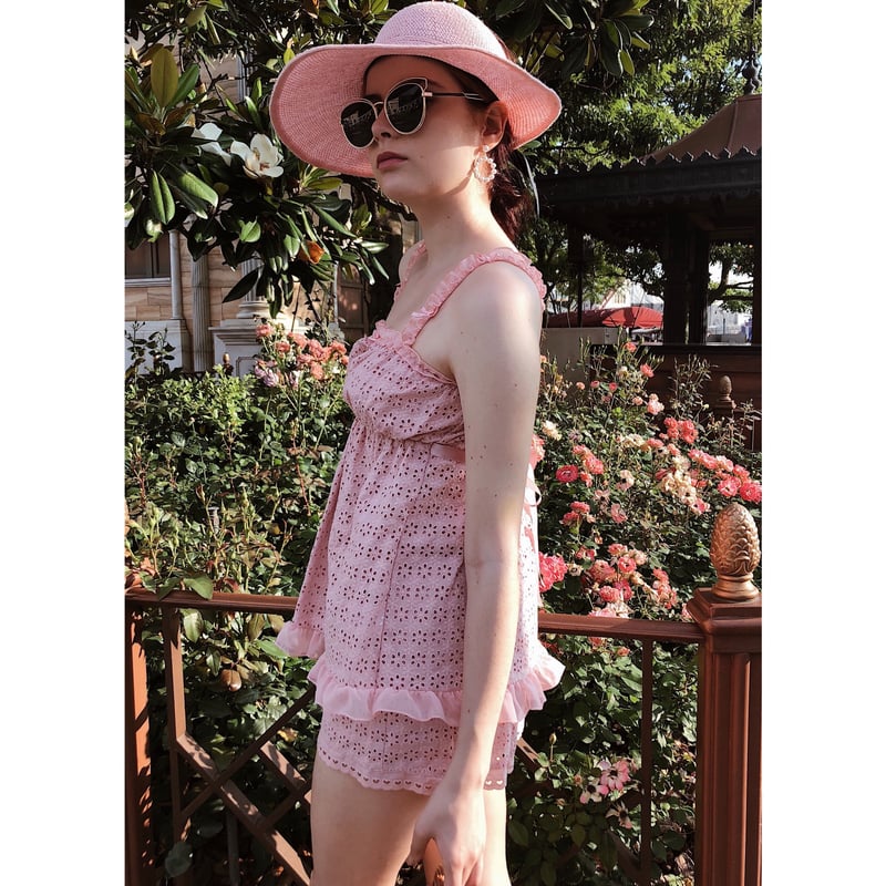 シャツ/ブラウス(長袖/七分) epine lace satin back ribbon plrum tops lace satin back ribbon Peplum blouse black | épine