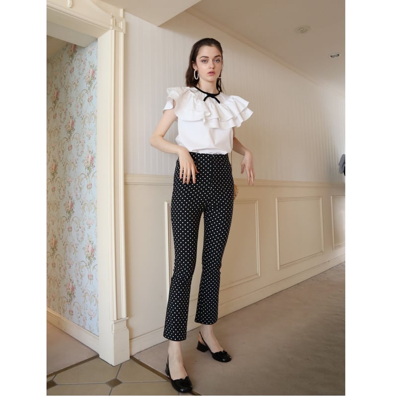 back slit dot pants | épine