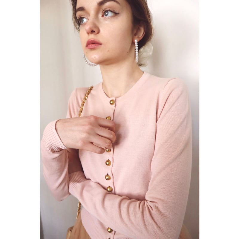 é button spring cardigan baby pink | épine
