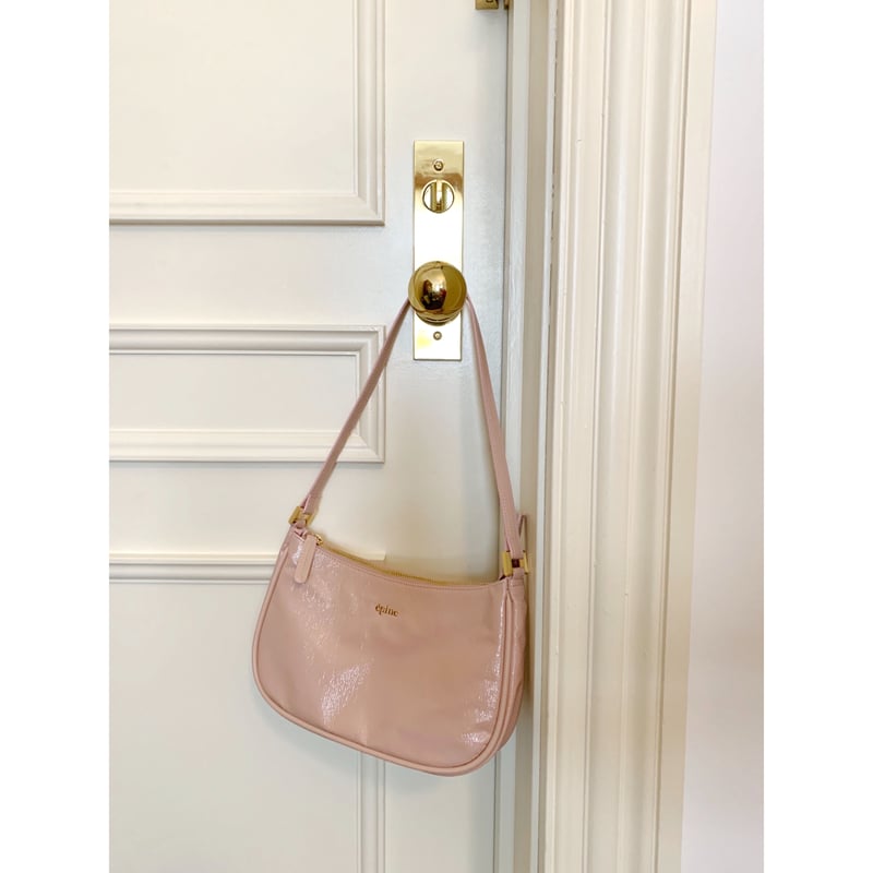 épine gold logo half moon bag pink | épine 