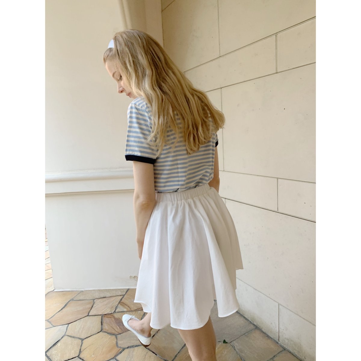 wave flare mini skirt white | épine wave flare mini skirt white | épine