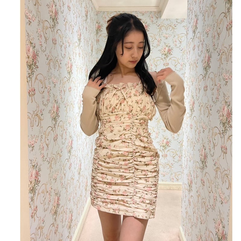 gather ribbon onepiece flower | épine gather ribbon onepiece flower | épine