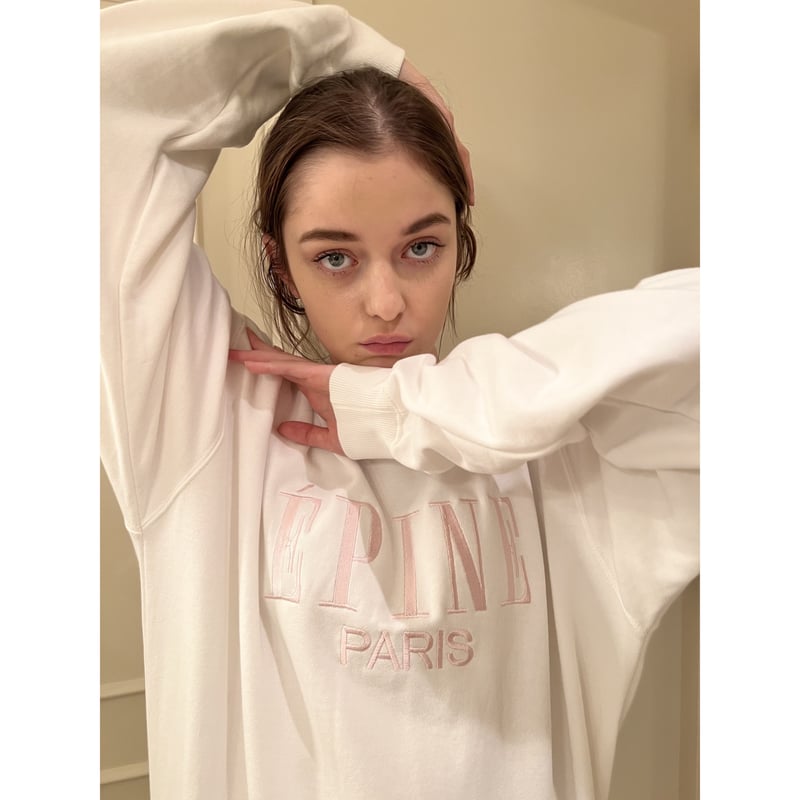 ÉPINE PARIS big sweat white×babypink | épine