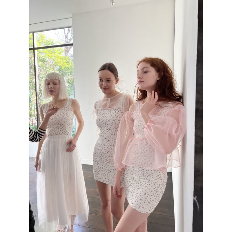 épine label lace flower rib onepiece white | épine épine label lace flower rib onepiece white | épine