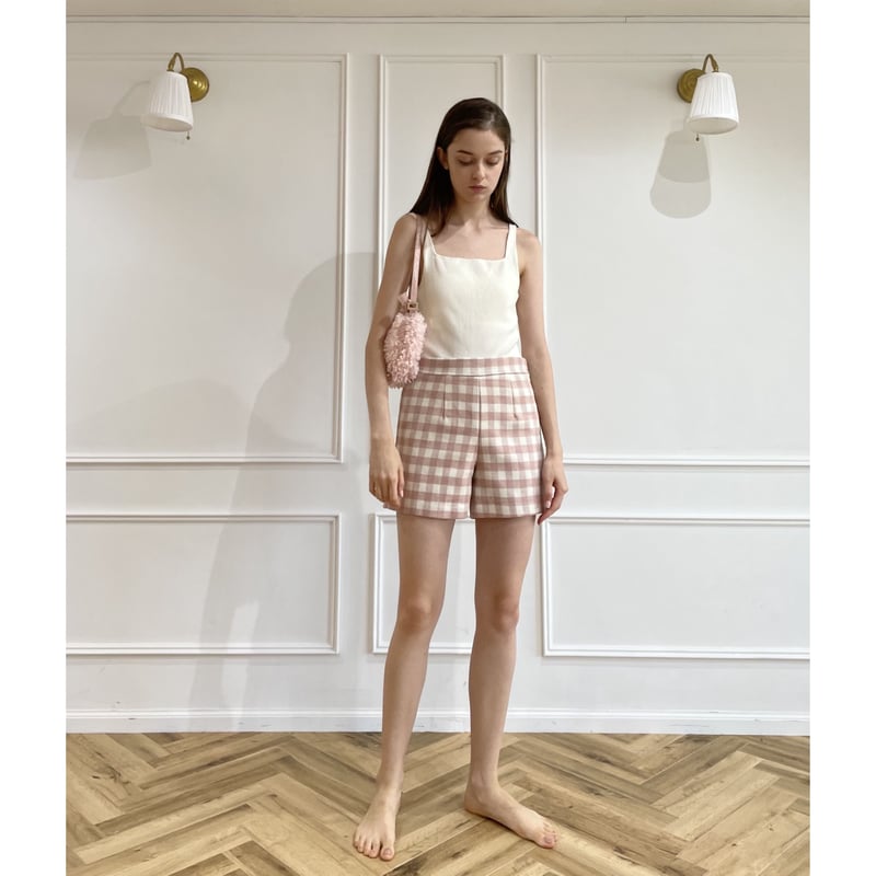 miro amurette ギンガムチェックパンツ グリーンギンガムチェック