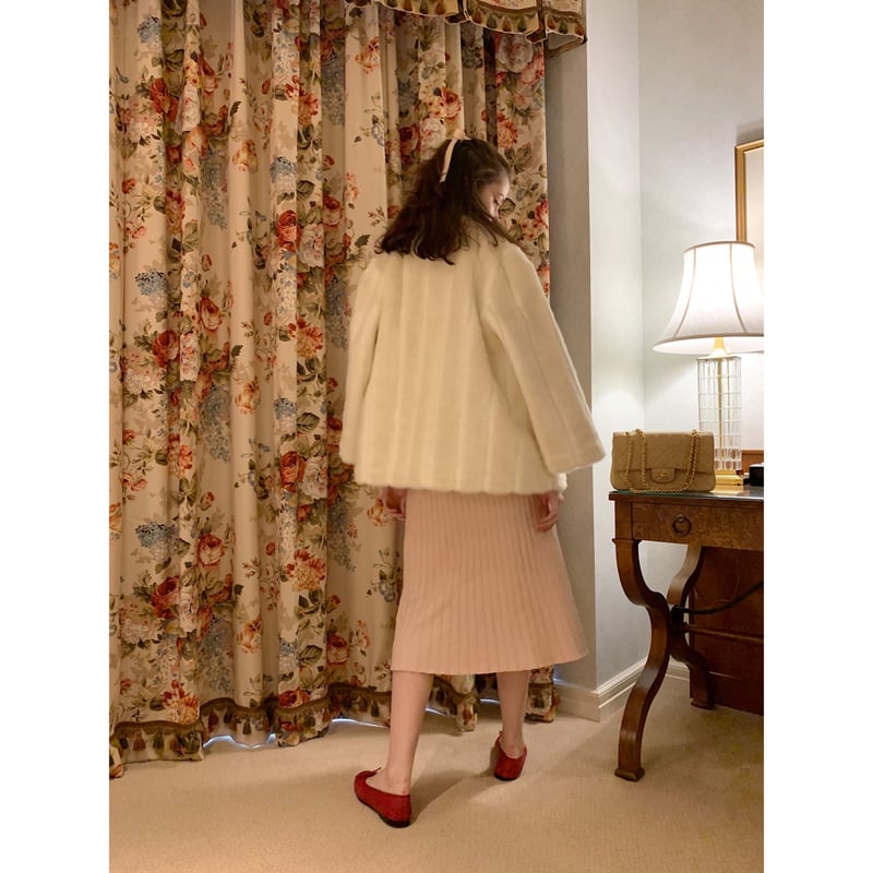 【epine】 parisienne fur coat ivory ファーコート