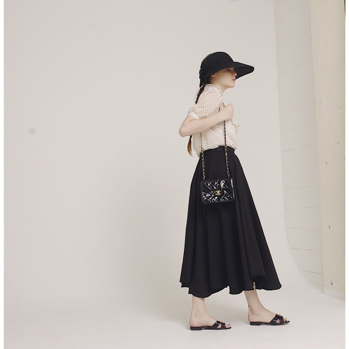 volume design flare skirt black | épine volume design flare skirt black | épine