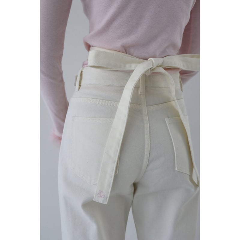 Eé ribbon side slit 2way jeans ivory | épine Eé ribbon side slit 2way jeans ivory | épine