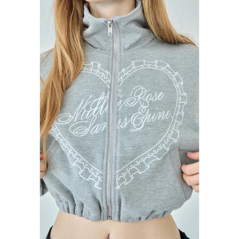 epine Heart logo zip set up gray トップスのみ épine rhinestone sheer tops（4color） | épine