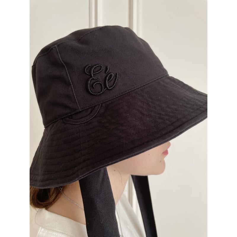 epine Eé ribbon 2way bucket hat black 黒