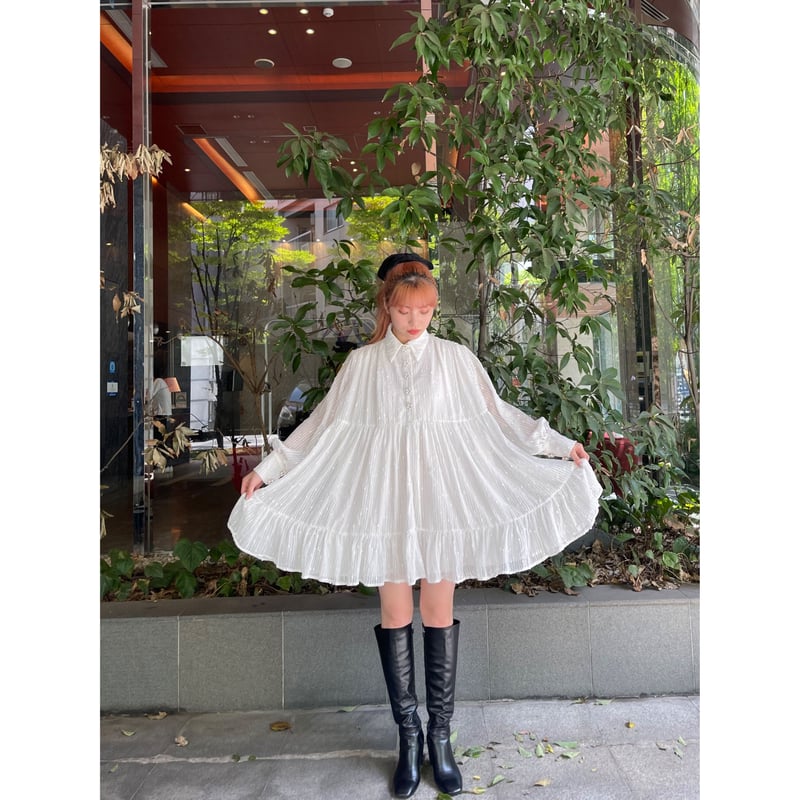 【Sister Jane】DREAMダリヤ ジュエル ミディドレス パール sister jane》Atlantic Jewel Mini Dress | épine